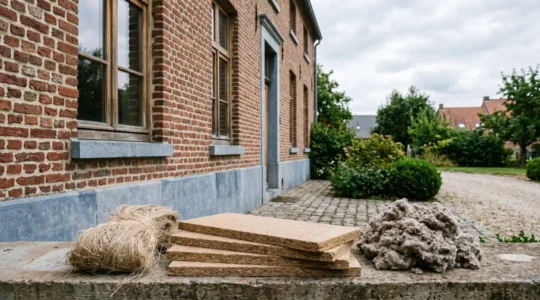 Matériaux d'isolation biosourcés naturels dans un contexte architectural belge